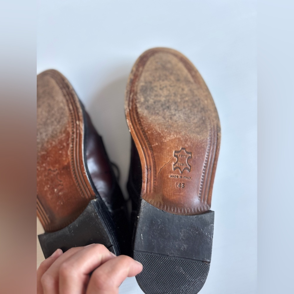 Harris Dark Brown Leather Lace Up Shoes Made in Italy - Picture 5 of 5